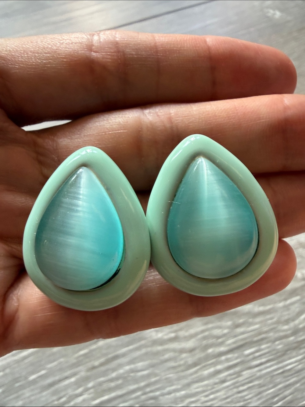 Anthropologie Geometric Colorblock Post Earrings - Picture 8 of 8